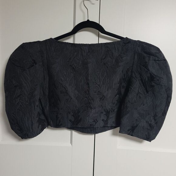 Who What Wear Div cropped puff sleeve top, medium - Picture 11 of 11